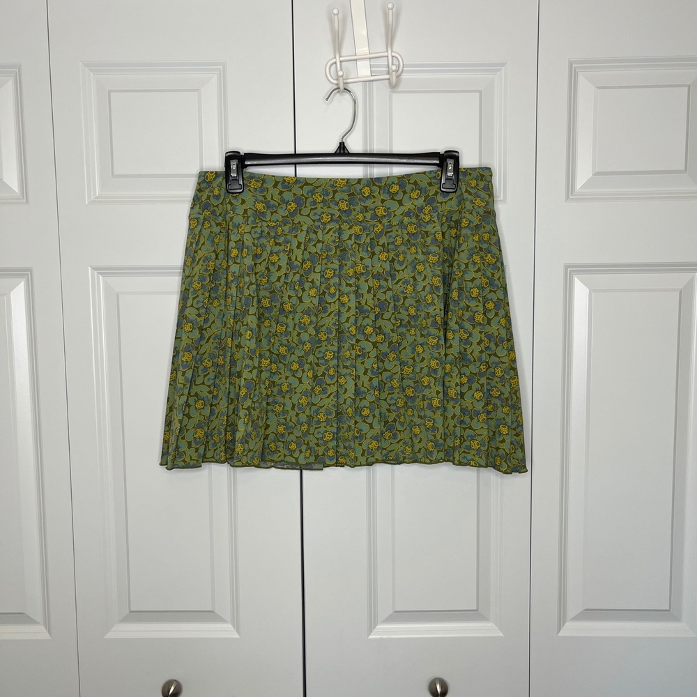 Toad&Co Sunkissed Skort XL Green Floral Pleated Built In Shorts - Picture 3 of 12